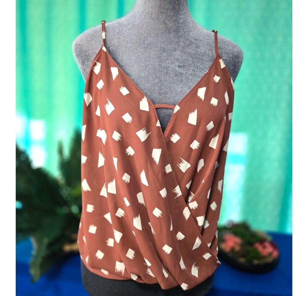 Women's Nordstrom All In Favor Cartney Surplice Detail Cami Blouse Size L